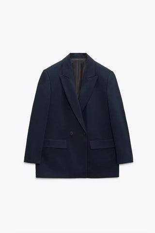 Fashion Suit Lapel Loose Double Breasted Blazer Alodia Store