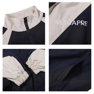 Hip Hop Varsity Jacket Men High Street Patchwork Color Block Alodia Store