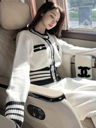 Office Loose Stretch Wide Leg Pants Two Piece Set Alodia Store