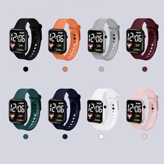 Electronic Wrist Watch  LED Digital Smart sport watch Luminous Square Dial Kids wristwatch for Children Birthday Gift Alodia Store