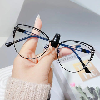 Fashion High Quality Metal Blue Light Blocking Fashion Women Computer Eyeglasses Optical Spectacle Eye Protection Glass Eyewear Alodia Store