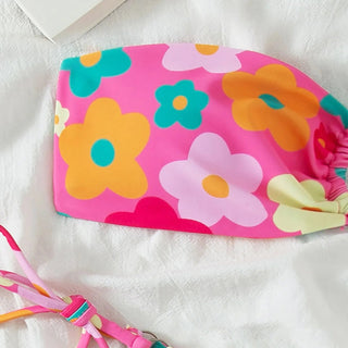 Sexy Floral Bikini Women Pink2 Pieces ALODIA STORE