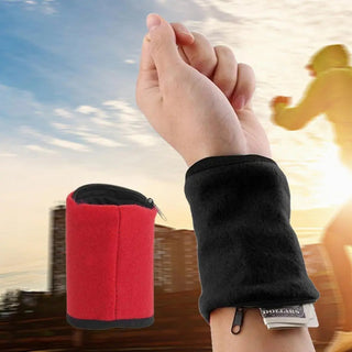 Mini Men Women Wrist Wallet Pouch Band Fitness Sports Zipper Wristband Running Gym Cycling Safe Coin Purse Cotton Wrist Bag Alodia Store
