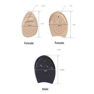 Women Men Pain Relief Forefoot Insert Half Insoles Front Foot Pads for Shoes Inserts alodia store