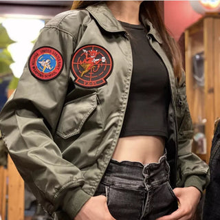 TOP GUN CWU-36P Spring Patched Military Style Bomber Pilot Flight Thin Coat Windbreaker Jacket Alodia Store