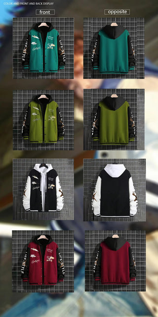 Men's Spring and Autumn Baseball Coat Loose Casual  Jackets for Men Alodia Store