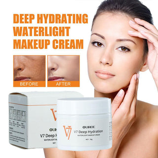 V7 Deep Hydration Waterlight Face Makeup Cream Brighten Skin Tone Fade Blemishes Moisturizing Non Greasy Whitening Facial Cream Alodia Store