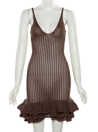 Weird Puss Knit Sleeveless cami bodycon ALODIA STORE
