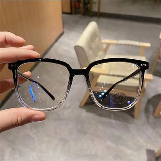 Large Square Frame Anti-Blue Light Glasses Fashion Retro Men Women Computer Gaming Eye Protection Classic Plain Glass Spectacles Alodia Store