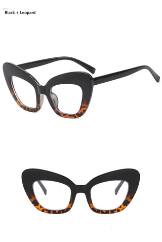 2022 New Fashion Vintage Anti Blue Light Cat Eye Women Glasse Retro Designer Eyeglasse Frame Ladies Ins Trending Clear Computer Alodia Store