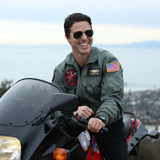 TOP GUN CWU-36P Spring Patched Military Style Bomber Pilot Flight Thin Coat Windbreaker Jacket Alodia Store