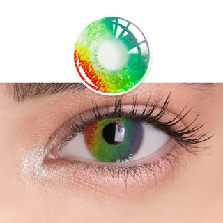UYAAI 2pcs Halloween Colorful Contact Lenses Anime Cosplay Eye Lenses multicolored lenses Lenses White Black Red Lenses Alodia Store