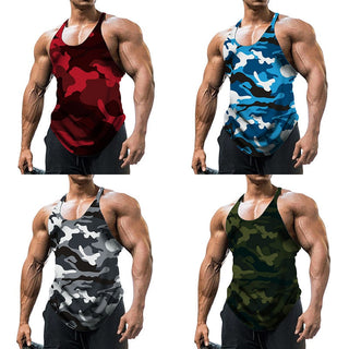 Camouflage Summer Fitness Tank Top Men Bodybuilding New Gyms Clothing Fitness Men Shirt Slim Fit Vests Mesh Singlets Muscle Tops ALODIA STORE