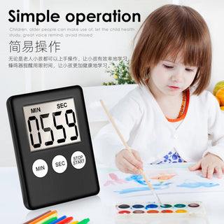 led kitchen timer magnetic adsorption countdown stopwatch cooking learning timer electronic timer LCD small alarm clock Alodia Store