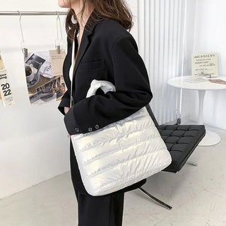 Lightweight Down Cotton Padded Shoulder Bag Alodia Store