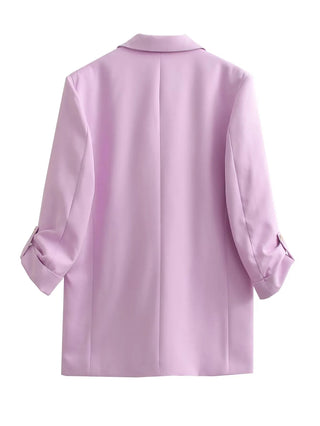 Purple Blazer Women  Elegant Woman Alodia Store
