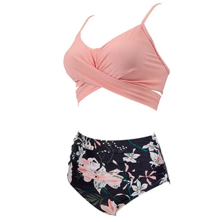 High Waist  Sexy Bikini Set Swimsuit Floral Beachwear V-Neck Bathing Suits Female ALODIA STORE