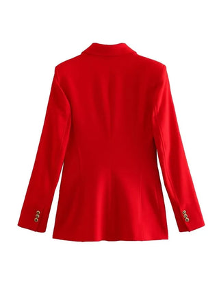 TRAF Green Women's Blazer Tailoring Double Breasted Blazer Alodia Store