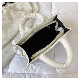 Female Square Tote Crossbody Bag Aesthetic Velour Elegant Alodia Store