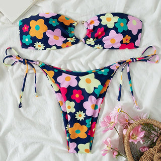 Sexy Floral Bikini Women Pink2 Pieces ALODIA STORE
