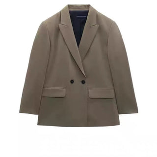 Fashion Suit Lapel Loose Double Breasted Blazer Alodia Store