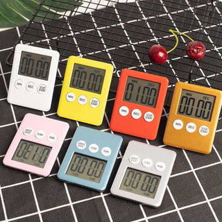 led kitchen timer magnetic adsorption countdown stopwatch cooking learning timer electronic timer LCD small alarm clock Alodia Store