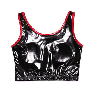 Hollow Out Bust Wet Look alodia store