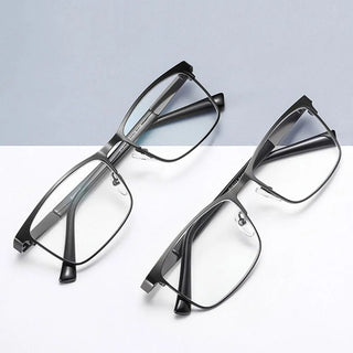 Fashion Metal Frame Simple Vintage Business Reading Glasses Anti-Blue Light Ultra Light Glasses Eye Protection For Men Women Alodia Store