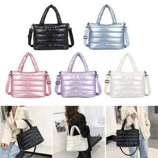 Lightweight Down Cotton Padded Shoulder Bag Alodia Store