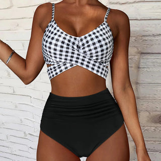 High Waist  Sexy Bikini Set Swimsuit Floral Beachwear V-Neck Bathing Suits Female ALODIA STORE