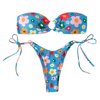 Sexy Floral Bikini Women Pink2 Pieces ALODIA STORE