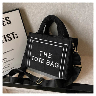 Female Square Tote Crossbody Bag Aesthetic Velour Elegant Alodia Store