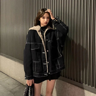 Padded Denim Jackets Alodia Store