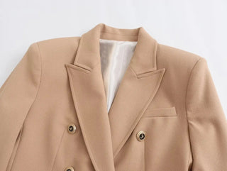 TRAF Green Women's Blazer Tailoring Double Breasted Blazer Alodia Store