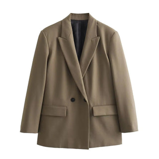 TRAF Grey Oversize Long Blazer Women Alodia Store