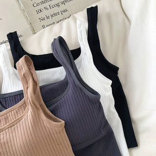 Elasticity TShirt Backless Camisole Female alodia store