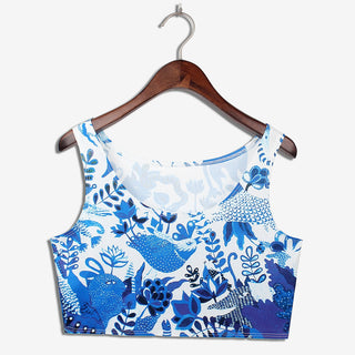 VIP FASHION Summer Sexy 3D Printed Tank Tops Crop Casual Super Short Vest Tops alodia store