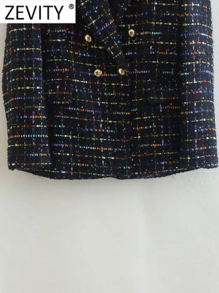 Tweed Woolen Blazer Coat Alodia Store