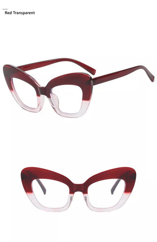 2022 New Fashion Vintage Anti Blue Light Cat Eye Women Glasse Retro Designer Eyeglasse Frame Ladies Ins Trending Clear Computer Alodia Store