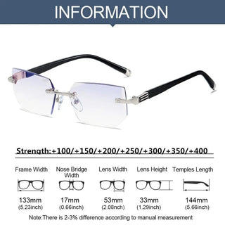 Fashion Anti-Blue Light Reading Glasses Trimming Frame Eye Protection Ultra Light Office Eyeglasses For Men Women Eyewear Alodia Store