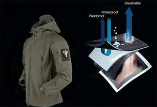 Soft Shell Autumn and Winter Plush Thickened Mountaineering Tactics Training  Keep Warm Waterproof  Windproof Charge Suit Alodia Store