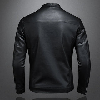 Mens Moto Biker Leather Coat Alodia Store