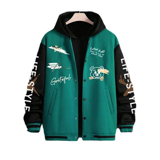 Men's Spring and Autumn Baseball Coat Loose Casual  Jackets for Men Alodia Store