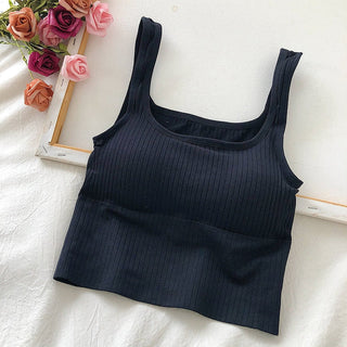 Elasticity TShirt Backless Camisole Female alodia store