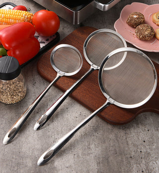 Kitchen Multi-functional Filter Spoon Stainless Steel Fine Mesh Wire Oil Skimmer Strainer Fried Food Net Kitchen Gadgets Alodia Store