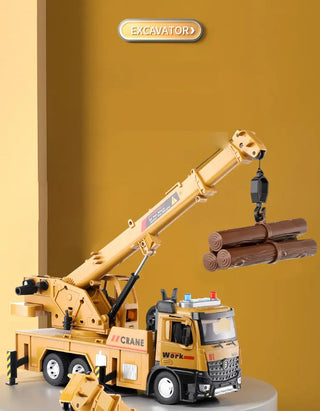 Large Truck Crane Engineering Vehicle Alloy Model Car Alodia Store