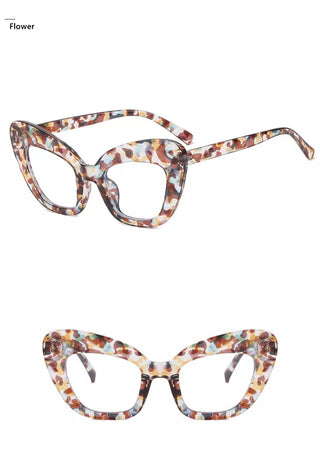 2022 New Fashion Vintage Anti Blue Light Cat Eye Women Glasse Retro Designer Eyeglasse Frame Ladies Ins Trending Clear Computer Alodia Store