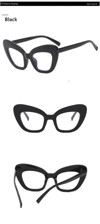 2022 New Fashion Vintage Anti Blue Light Cat Eye Women Glasse Retro Designer Eyeglasse Frame Ladies Ins Trending Clear Computer Alodia Store