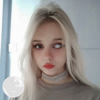 UYAAI 2pcs Halloween Colorful Contact Lenses Anime Cosplay Eye Lenses multicolored lenses Lenses White Black Red Lenses Alodia Store