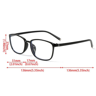 Ultralight PC Frame Reading Glasses Anti Blue Rays Eyeglasses High-definition Reduces Eye Strain Flat Mirror Eyewear +1.0~+4.0 Alodia Store